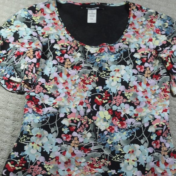 Jones New York Size 10 Floral 100% Silk Blouse - Picture 2 of 7